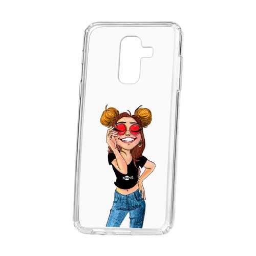 Чехол Samsung Galaxy A6 Plus (2018) Kruche Print Smiling в Ростелеком