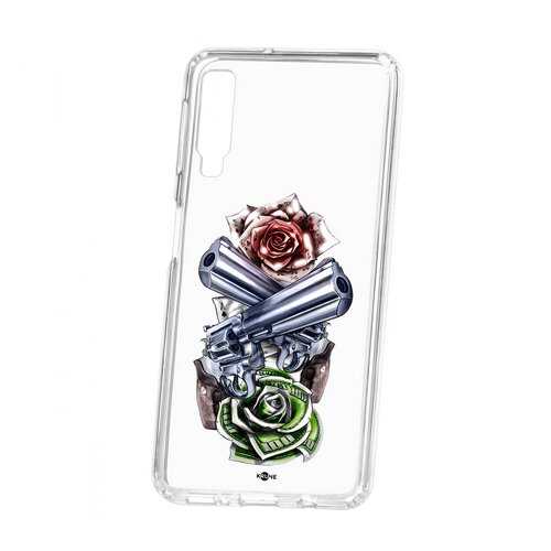 Чехол Samsung Galaxy A7 (2018) A750 Kruche Print Карты деньги 2 ствола в Ростелеком
