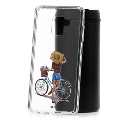 Чехол Samsung Galaxy A8+ 2018 (A730) Kruche Print Велосипедная прогулка в Ростелеком