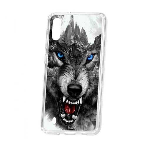 Чехол Samsung Galaxy M10 Kruche Print Волк в Ростелеком