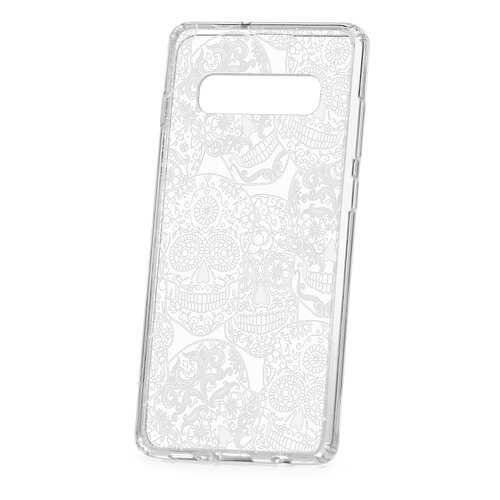 Чехол Samsung Galaxy S10+ Kruche Print Skull White в Ростелеком