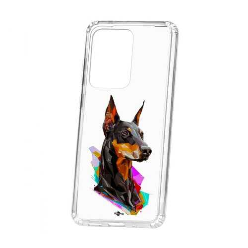 Чехол Samsung Galaxy S20 Ultra Kruche Print Доберман в Ростелеком