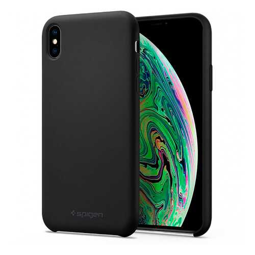 Чехол Spigen Silicone Fit (065CS25653) для iPhone XS Max (Black) в Ростелеком