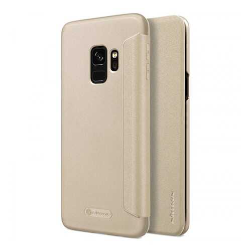 Кожаный Чехол (книжка) Nillkin Sparkle Series для Samsung Galaxy S9 Gold в Ростелеком