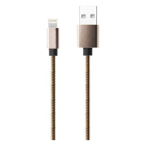 Кабель Red Line S7 USB - 8-pin, металлическая обмотка, Gold в Ростелеком