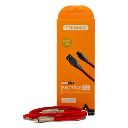 Кабель Trimax Micro-USB T1M 1m Red в Ростелеком