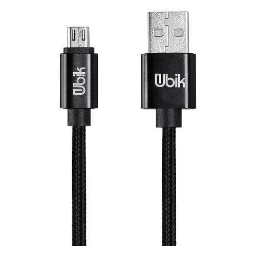 Кабель Ubik USB - microUSB (UM09) 1m 3A Black в Ростелеком