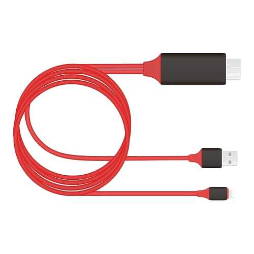 Переходник Lemon Tree Lightning/HDMI/USB 2м Red в Ростелеком