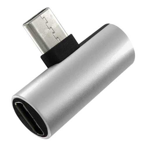 Переходник USB Type-C to USB Type-C (Charging) + USB Type-C (Audio) silver в Ростелеком