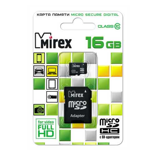 Карта памяти MIREX Micro SDHC 16GB в Ростелеком