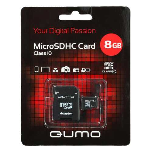 Карта памяти QUMO Micro SDHC QM8GMICSDHC10 8GB в Ростелеком