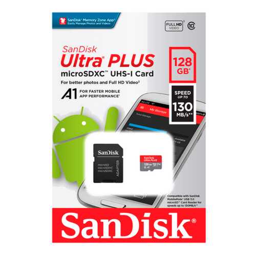 Карта памяти SanDisk Micro SDXC SDSQUB3-128G-GN6MA 128GB в Ростелеком