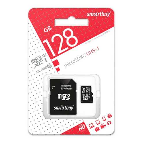 Карта памяти SmartBuy MicroSD 128 Гб 10 class в Ростелеком