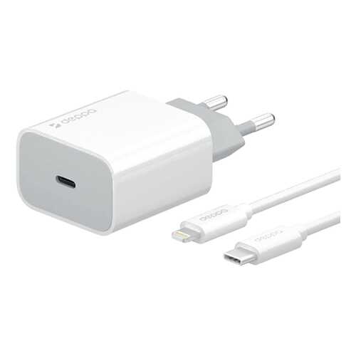 Сетевое зарядное устройство Deppa USB Type-C, PD, 18W + кабель USB-C/Lightning MFI, в Ростелеком