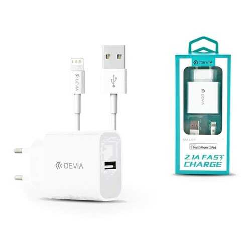 Сетевое зарядное устройство Devia Lightning Smart Charger Suit 10W White в Ростелеком