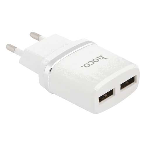 Сетевое зарядное устройство Hoco C12 Smart Dual 2 USB 2,4A White в Ростелеком