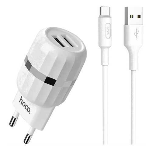 Сетевое зарядное устройство Hoco C41Aa 2 USB 2,4A White в Ростелеком