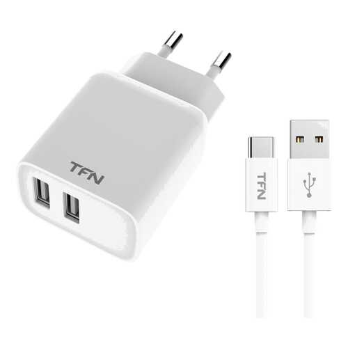 Сетевое зарядное устройство TFN Rapid+ 2xUSB 2.4A White в Ростелеком