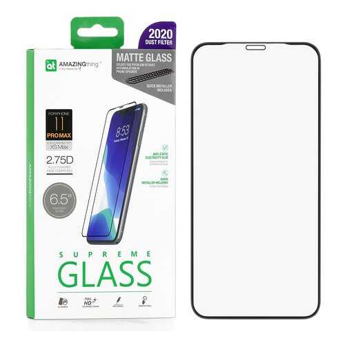 Защитное стекло AMAZINGthing Full Glue Anti-Glare Black 0.33mm для Apple iPhone XS Max в Ростелеком