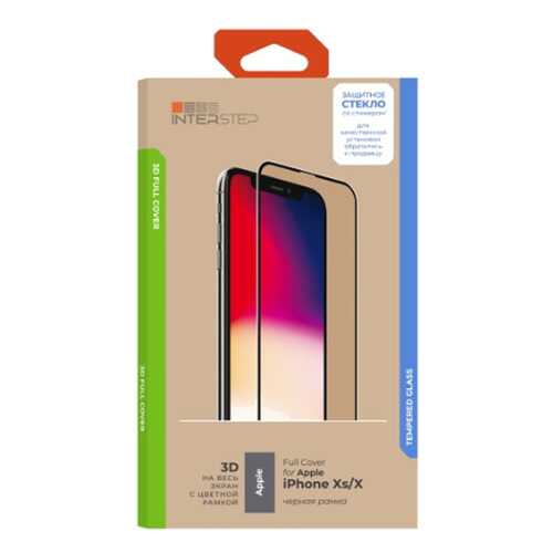 Защитное стекло InterStep для Apple iPhone X/iPhone XS (IS-TG-IPHONXS3B-UA3B202) в Ростелеком