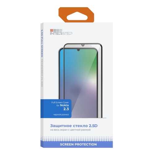 Защитное стекло InterStep Gloss для Nokia 2.3 Black в Ростелеком